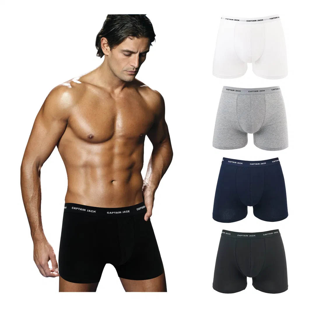 Hot Sale Comfort Cotton Classic Design Solid Color Men Boxers